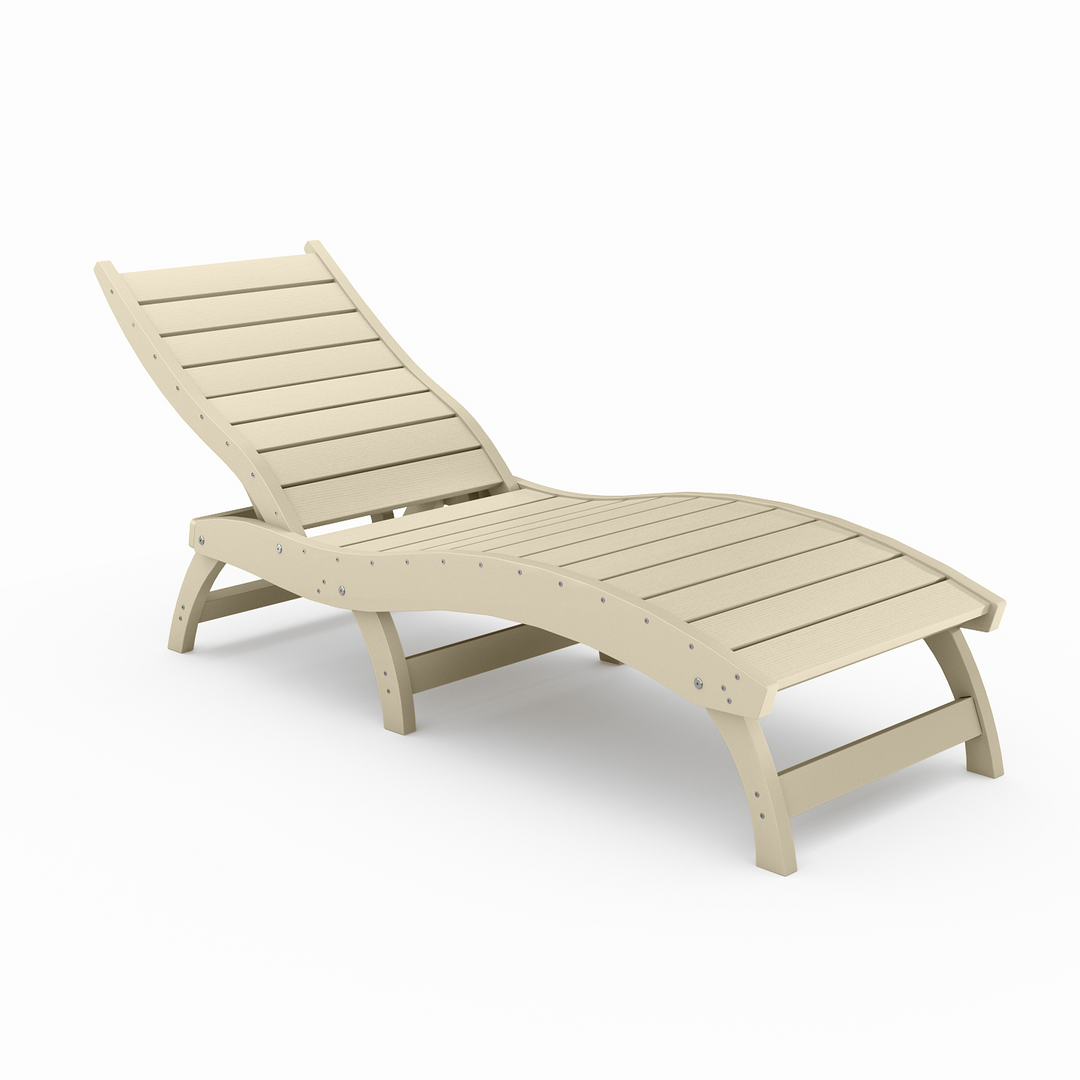Savannah Curved Chaise Lounge (Stackable)