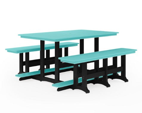 39x72 Picnic Table w/ Bench Counter High