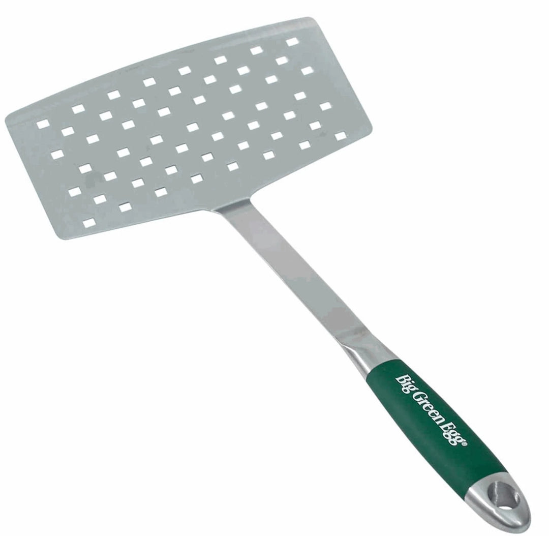 Wide Stainless Spatula with Green Handle