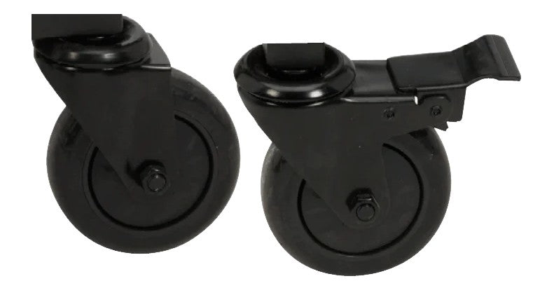 Caster Kit - (4 in/10 cm) 1 locking 1 non-locking for Modular Nests, Nests and Wood Tables